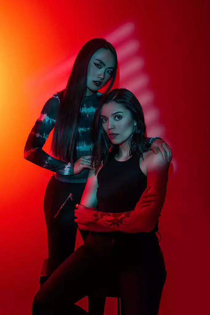 Female Black Orange Photography